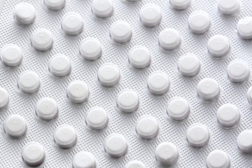 macro of medical pills pack