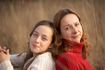 young mother with her teenage daughter