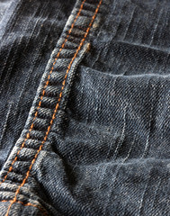 Denim textile close up
