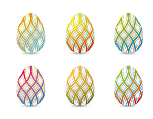 Easter egg with colorful pattern