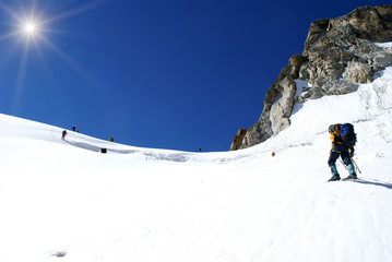 Climbers in  the mountain