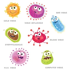 Tischdecke Viren greifen an! © WellnessSisters