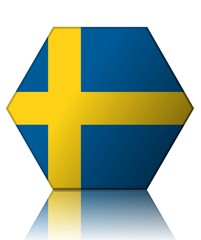 suède suede drapeau hexagone sweden flag