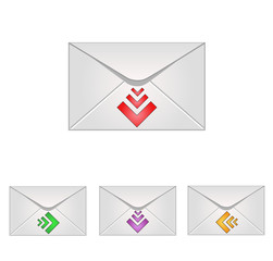 Email icons with arrows