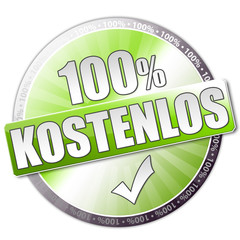 100% Kostenlos Button