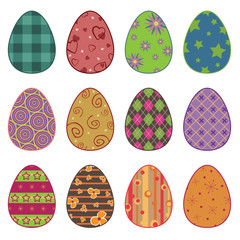 patterned easter eggs