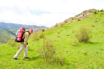 Obraz premium Hiking in the Crimea mountains
