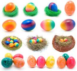 set  colored Easter isolated