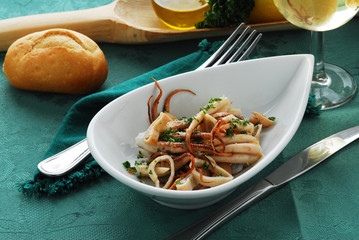 Insalata di polipetti e prezzemolo - Antipasti di pesce