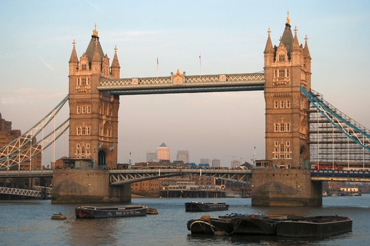 Tower Bridge over the River Thames, London