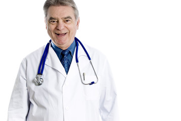 Senior Male Doctor with a Stethoscope