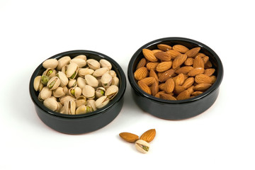 pistachios and almonds