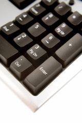 Closeup of computer keyboard