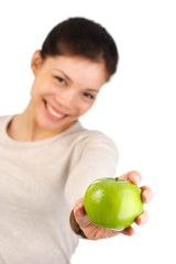 Fototapeta premium Healthy apple woman