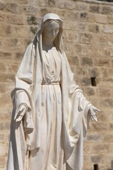 Fototapeta premium marble statue of Virgin Mary in Nazareth, Israel