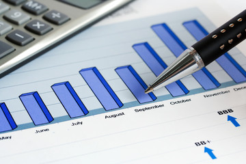 Stock market graphs monitoring.