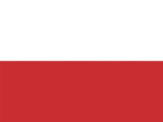 Poland national flag. Illustration on white background
