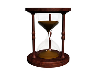 hourglass - sand clock isolated on white
