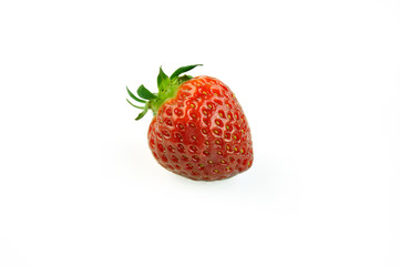 Strawberry isolated over white with clipping path.