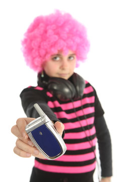 Young girl with cell phone
