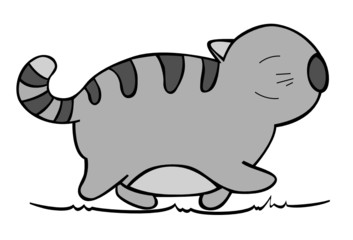 Vector of cartoon cat 02. Funny illustration.