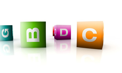 alphabetical toys in cube shape