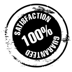tampon qualité - satisfaction 100 % guaranteed - vecteur