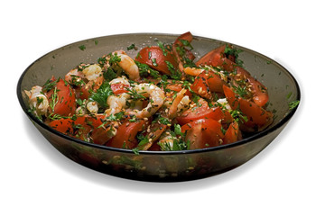 Salad isolated on white