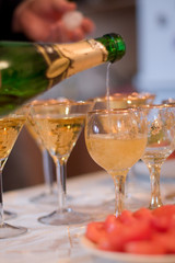 Sparking wine in glass