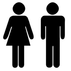 WC Toilette Mann & Frau