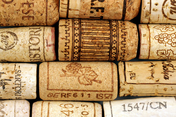 pile of italian wine corks
