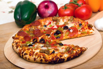 Delicious supreme pizza