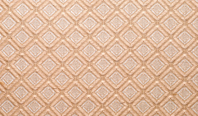 Diamond shaped design on fabric