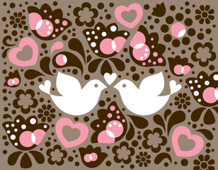 Love birds graphic