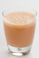 delicious refreshing strawberry orange banana milkshake natural
