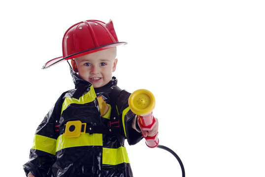 Little fire fighter toddler