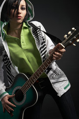 emo girl with guitar