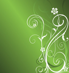green floral background