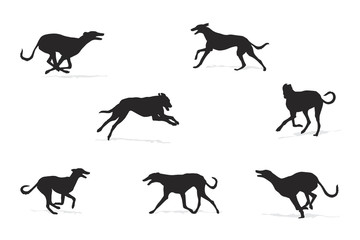 windhound running silhouettes collection for designers - 12949700