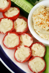 Stuffed Tomatoes And Hummus