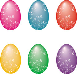 Fototapeta na wymiar Collection of Easter eggs