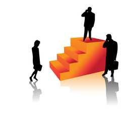 Successful Business people on Stairs