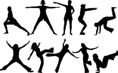 Gymnastics Silhouettes