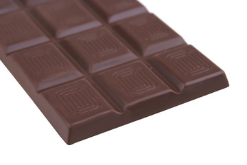 dark chocolate bar over white