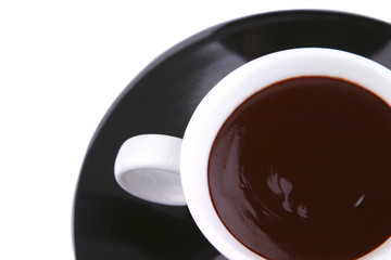 hot chocolate drink top view