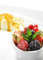 Dessert - Fresh Berries with Ice Cream