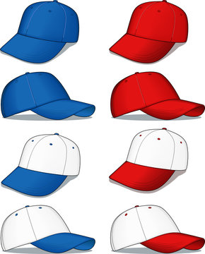 Red or blue baseball cap
