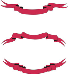 Collection of scarlet ribbons