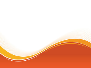 orange background with waves