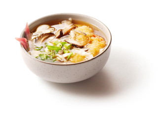 Miso soup with mushrooms in small dish